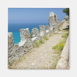Imã Itália, Sicília, Cefalu, Cliffside Walkway, La