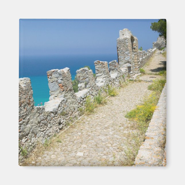 Imã Itália, Sicília, Cefalu, Cliffside Walkway, La (Frente)