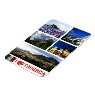 Ímã Itália - Sicília - Taormina - I Love -