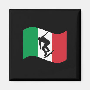 Imã Itália Skateboarding Gráfico Bandeira do País Orgu