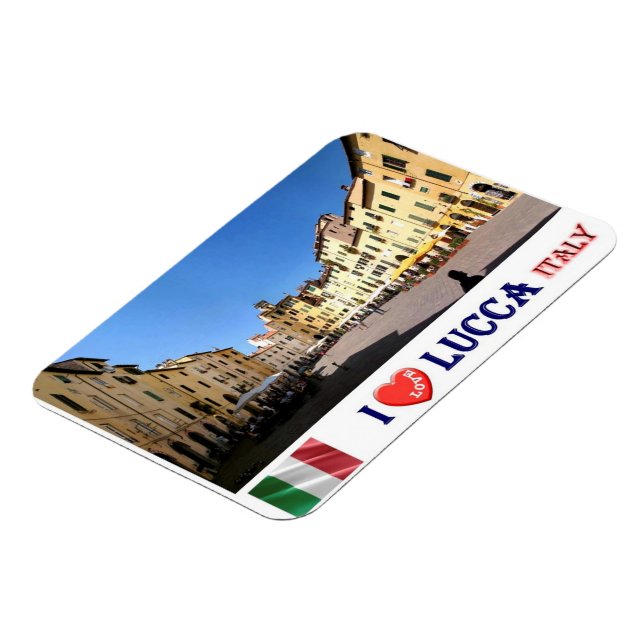 Ímã Itália - Toscana - Lucca - I Love - (Left Side)