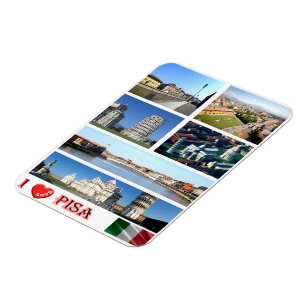 Ímã Itália - Toscana - Pisa - I Love -