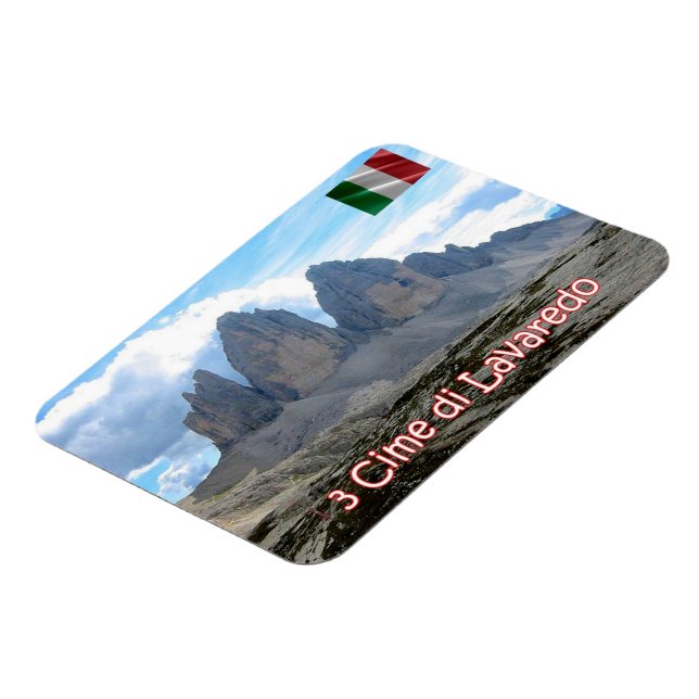 Ímã Itália - Trentino Alto Adige Südtirol - Três picos (Left Side)