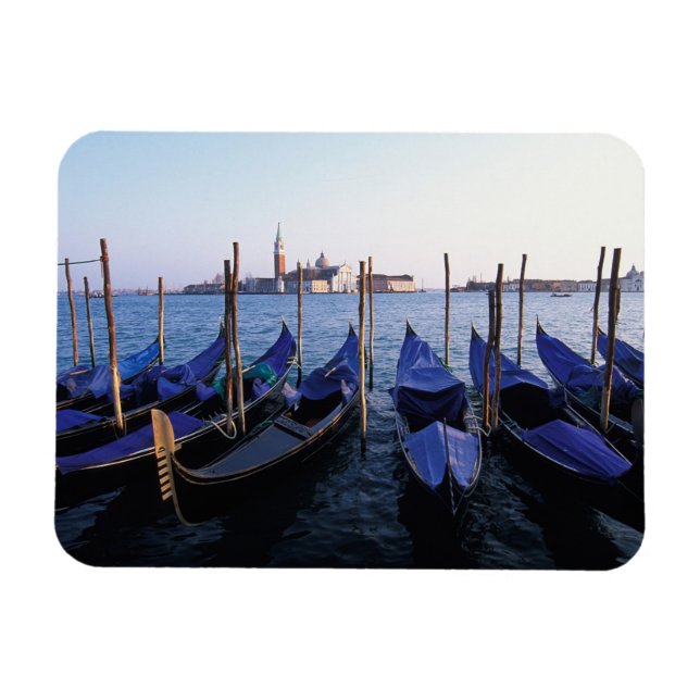 Ímã Itália, Veneto, Veneza, Fileira de Gôndolas e San (Horizontal)