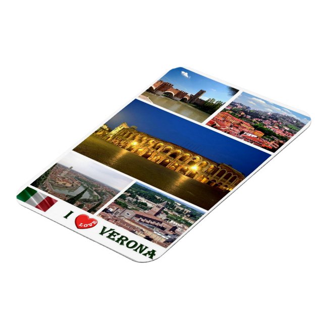 Ímã Itália - Veneto - Verona - I Love - (Left Side)