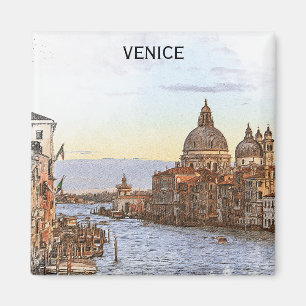 Imã Itália Viagens vintage Veneza Panorama View
