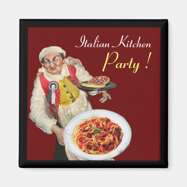 Imã ITALIANO KITCHEN, vermelho (Frente)