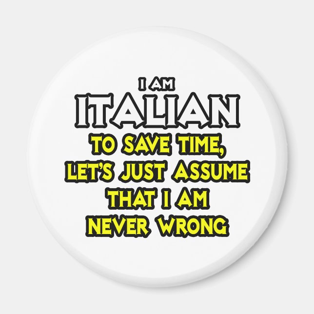 Imã Italiano... Presume Que Nunca Estou Errado (Frente)