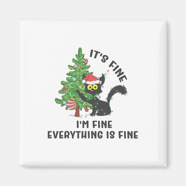 Imã It's Fine Im Fine Everything Is Fine Elf Xmas Matc (Frente)