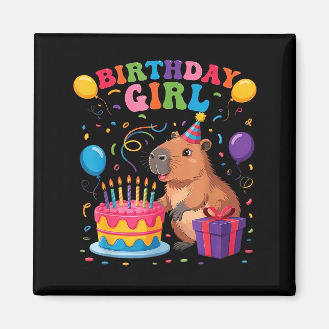 Imã Its My Birthday Girl Capybara Lovers Birthday Part (Frente)