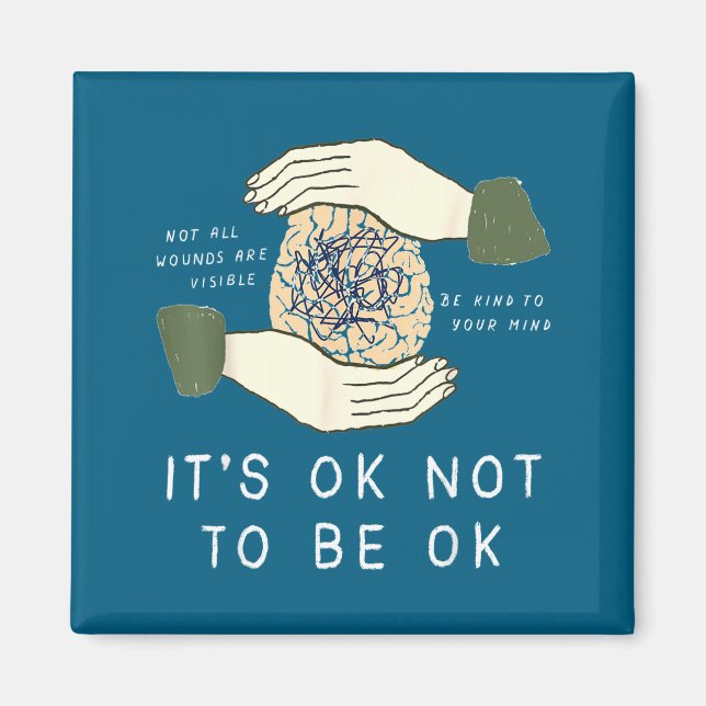 Imã Its Ok To Not Be Ok Suicide Prevention Awareness B (Frente)