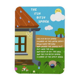 Ímã Itsy Bitsy Spider Nursery Rhyme Magnet