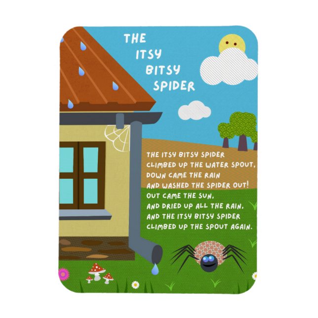 Ímã Itsy Bitsy Spider Nursery Rhyme Magnet (Vertical)