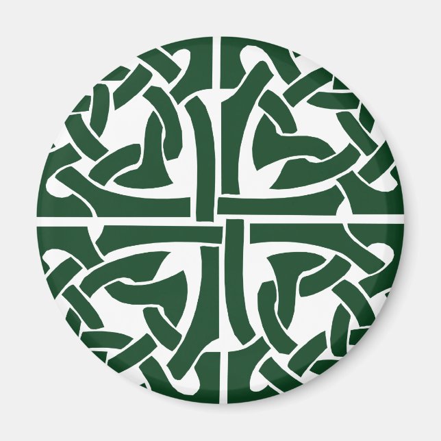 Imã Ivy Green Celtic Knotwork (Frente)