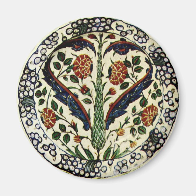 Imã Iznik Feather Heart Magnet (Frente)