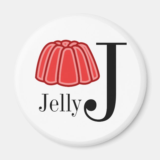 Imã J é para Jelly Letter Magnets para Crianças (Frente)