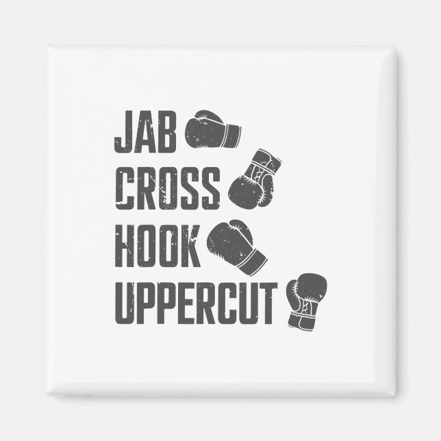 Imã Jab Cross Hook Cortado Superior Engraçado Engraçad (Frente)