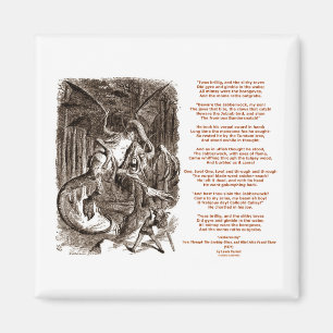 Imã Jabberwocky Poem por Lewis Carroll