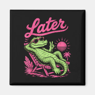 Imã Jacaré posterior retrô depois enquanto crocodilo r