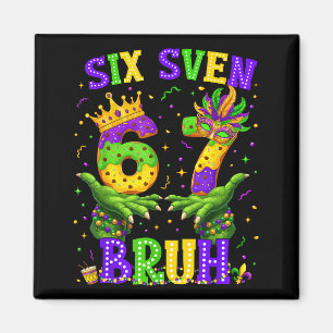 Imã Jacaré Seis Sete Bruh 6 7 Meme Mardi Gras Carnaval