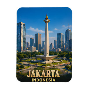 Ímã ✈️ Jacarta Indonésia Memórias de Viagem 🌴