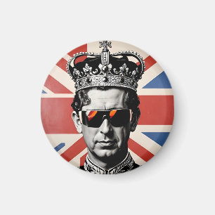 Imã jack de união de botões do crachá king Charles iii