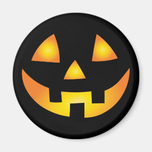Imã Jack O Lanterna Assustador Pumpkin Rosto Halloween