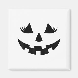 Imã Jack O Lanterna Face Pumpkin Eyelashes Halloween W