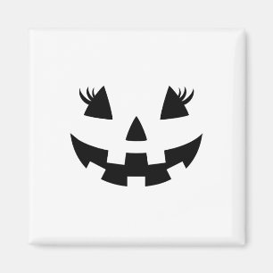 Imã Jack O Lanterna Face Pumpkin Eyelashes Hallowen Co