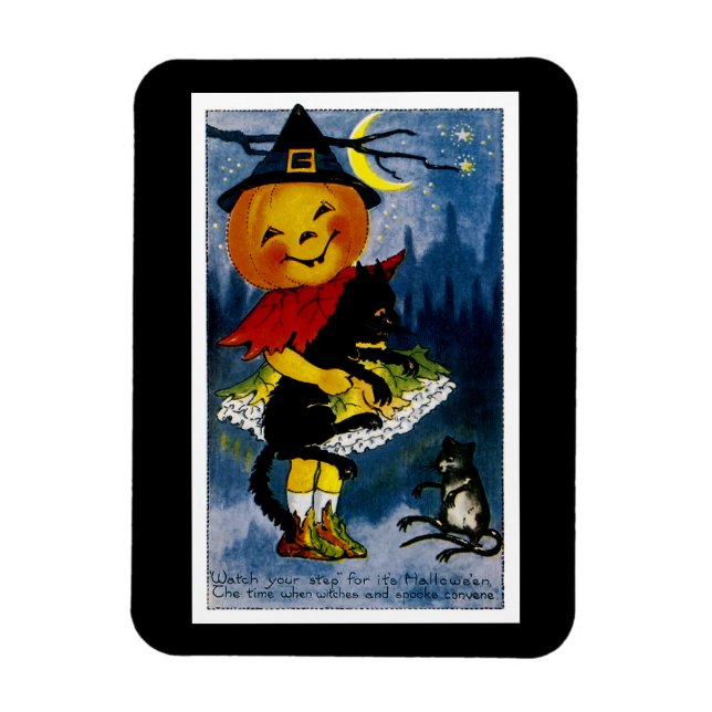 Ímã Jack o'Lantern Witch (Vertical)
