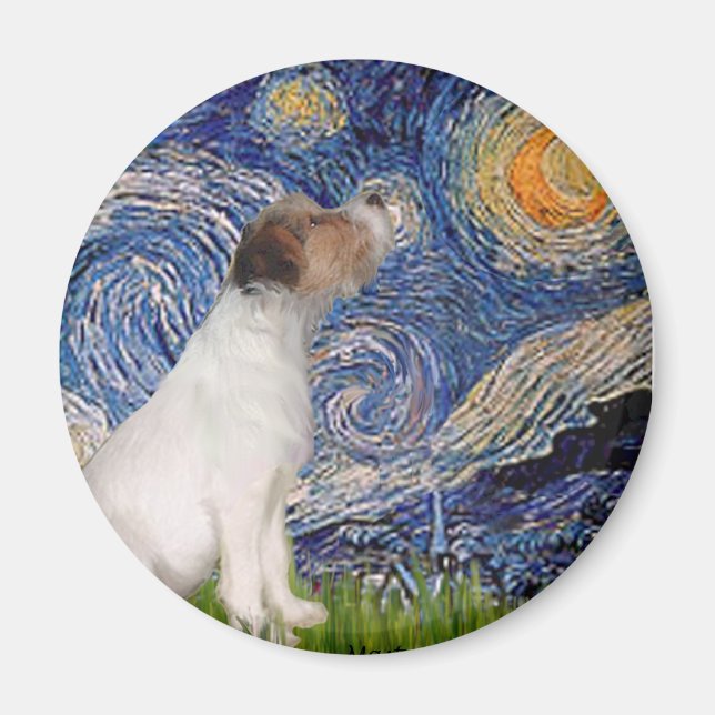 Imã Jack Russell 5 - Starry Night (Frente)