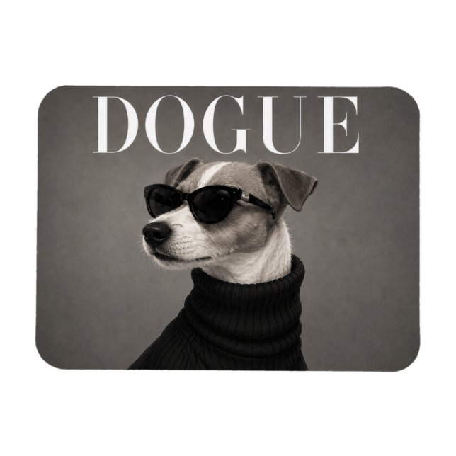 Ímã Jack Russell Terrier Editorial Dog Portrait Flexi  (Horizontal)