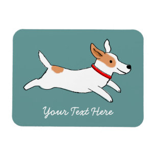 Ímã Jack Russell Terrier Feliz Correndo - Texto Person