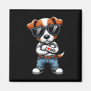 Imã Jack Russell Terrier I Love Pai Engraçado Dog Tatt