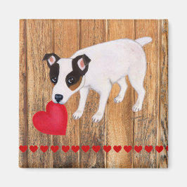 Imã Jack Russell Terrier Namorados madeira Magnet