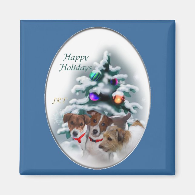 Imã Jack Russell Terrier presentes de Natal (Frente)