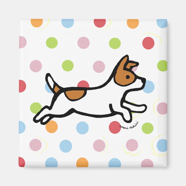 Imã Jack Russell Terrier Running Magnet (Frente)