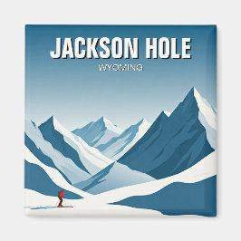Imã Jackson Hole Skiing Skier Viagem