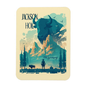 Ímã Jackson Hole Wyoming Vintage