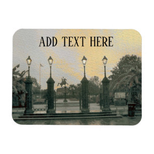 Ímã Jackson Square New Orleans Magnet, adicionar texto