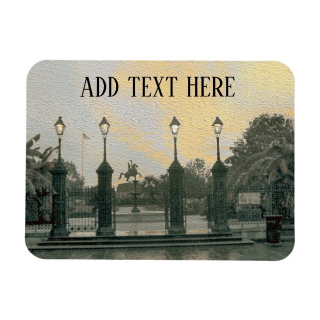 Ímã Jackson Square New Orleans Magnet, adicionar texto (Horizontal)