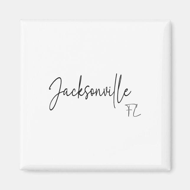 Imã Jacksonville Flórida Ca Retro  (Frente)