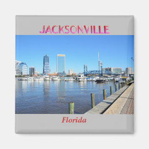 Imã Jacksonville Florida Cityscape Magnet