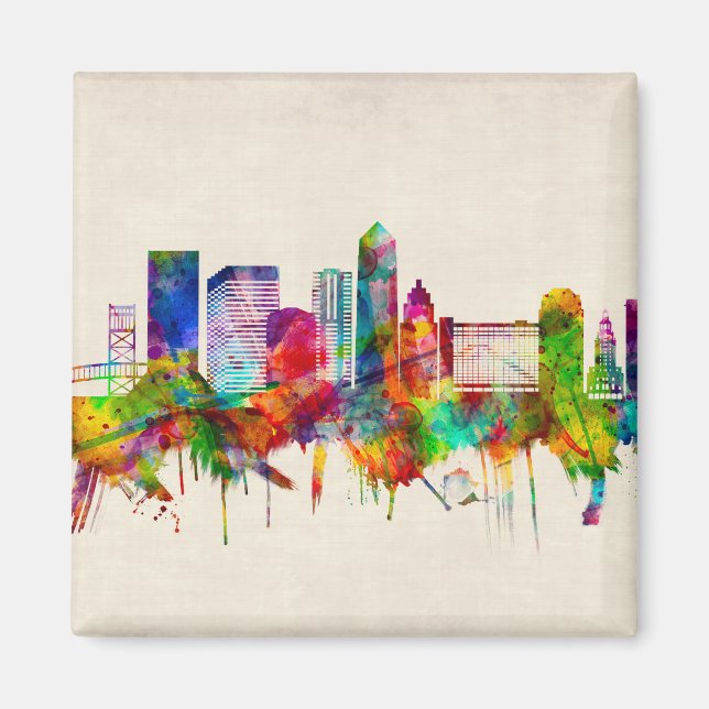 Imã Jacksonville Florida Skyline (Frente)