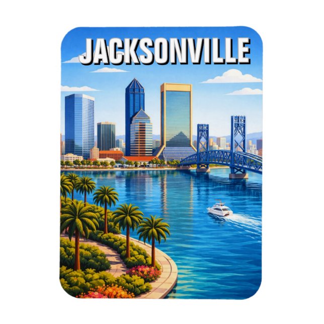 Ímã Jacksonville Florida Travel (Vertical)