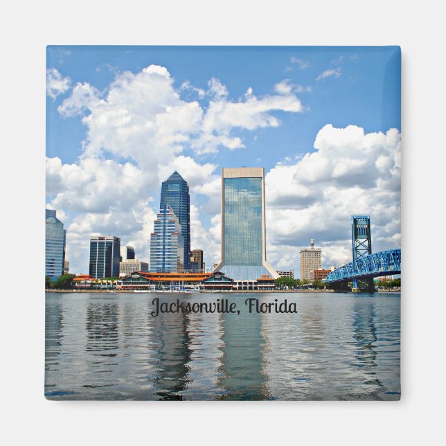 Imã Jacksonville, paisagem urbana da Florida (Frente)