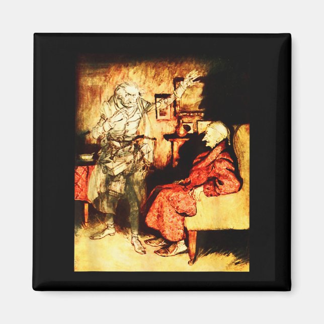 Imã Jacob Marley Ghost Scrooge Bah Humbug Christmas Ca (Frente)