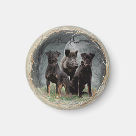 Imã Jagdterrier, brava tapeçaria cardíaca poster acríl