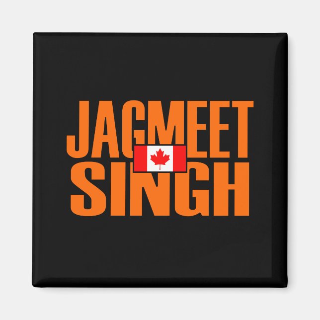 Imã Jagmet Singh Orange Block Text Flag Canadense (Frente)