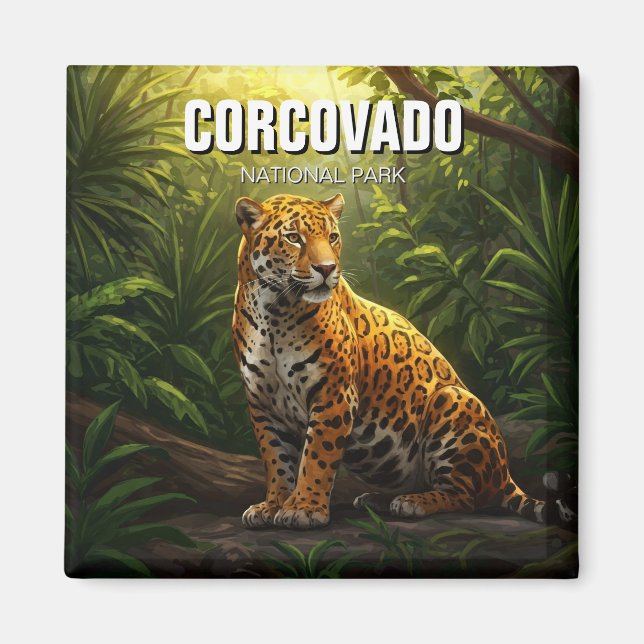 Imã Jaguar no Parque Nacional de Corcovado na Costa Ri (Frente)